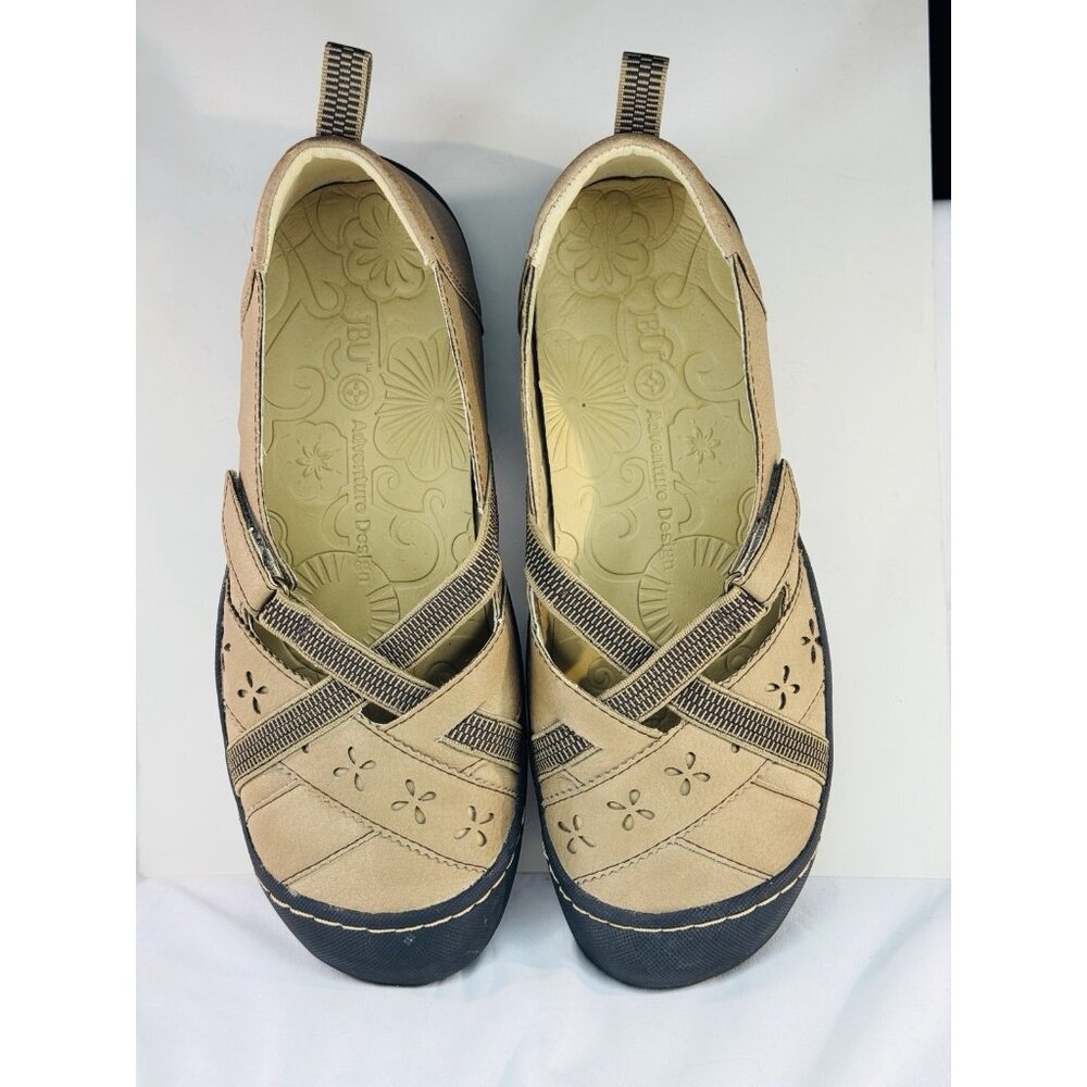 Jambu Women's All Terra Traction Tan Vegan Shoes Hayley Sz 9 Eco Friendly Comfy